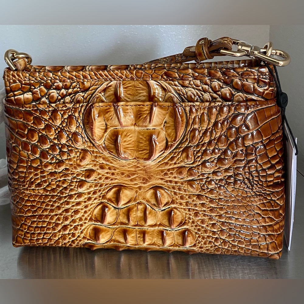 BRAHMIN…CROCODILE EMBOSSED CROSSBODY HANDBAG - Picture 7 of 15